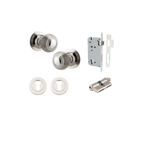 Iver TRA0228KENTR60KK Guildford Knob Euro Round Rose Entry Kit Cyl/Cyl Pn