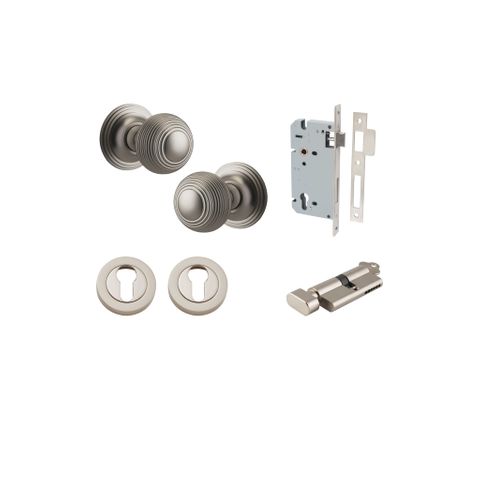 Iver TRA0229KENTR60KT Guildford Knob Euro Round Rose Entry Kit Cyl/Turn SN