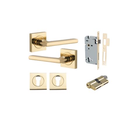Iver Baltimore Square Rose Entrance Lever Kit (Key/Key)