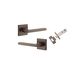 Iver TRA0271KIBPRIV60 Baltimore Door Lever Square Rose Inbuilt Privacy Kit SB