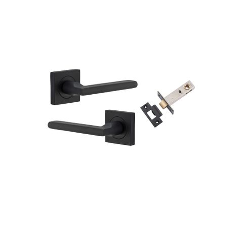 Iver TRA0273KPASS60 Baltimore Door Lever Square Rose Passage Kit MB
