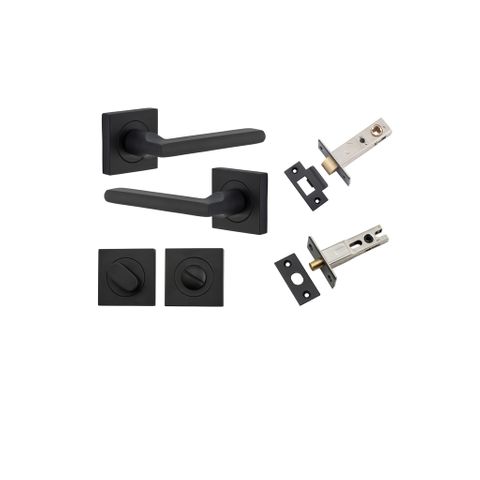 Iver TRA0273KPRIV60 Baltimore Door Lever Square Rose Privacy Kit MB
