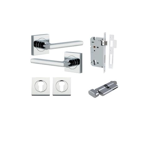 Iver TRA0274KENTR60KT Baltimore Door Lever Euro Squre Rose Entry Cyl/Turn PC
