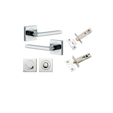 Iver TRA0274KPRIV60 Baltimore Door Lever Square Rose Privacy Kit PC