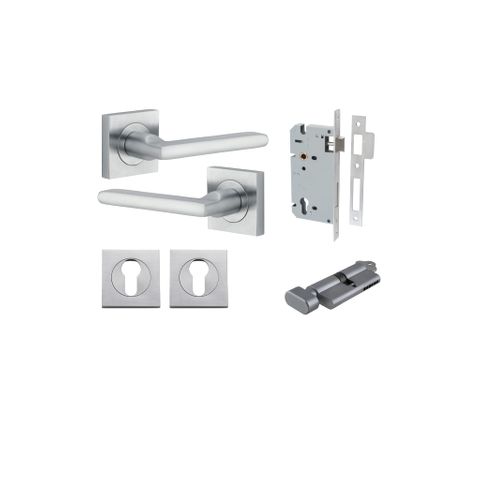 Iver TRA0275KENTR60KT Baltimore Door Lever Euro Squre Rose Entry Cyl/Turn Bc