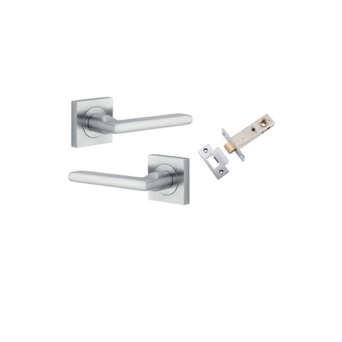 Iver TRA0275KPASS60 Baltimore Door Lever Square Rose Passage Kit Bc