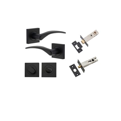 Iver TRA0283KPRIV60 Oxford Door Lever Square Rose Privacy Kit MB
