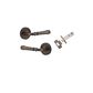 Iver TRA0311KIBPRIV60 Verona Door Lever Round Rose Inbuilt Privacy Kit SB