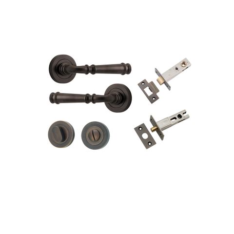Iver TRA0311KPRIV60 Verona Door Lever Round Rose Privacy Kit SB