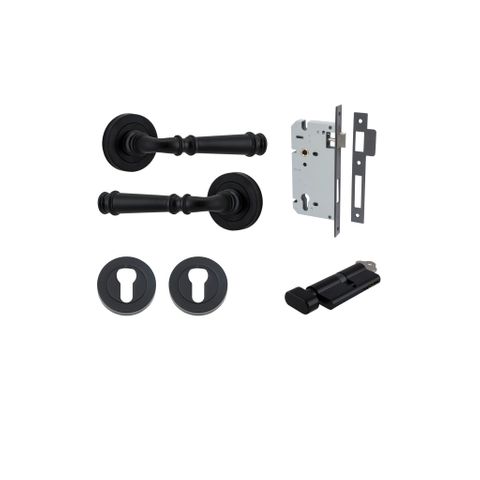 Iver TRA0313KENTR60KT Verona Door Lever Euro Round Rose Entry Cyl/Turn MB