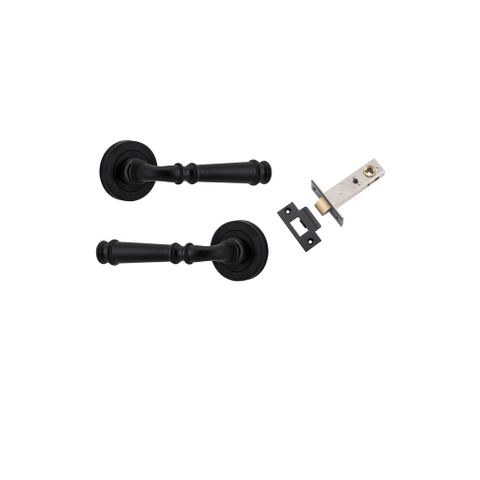 Iver TRA0313KPASS60 Verona Door Lever Round Rose Passage Kit MB