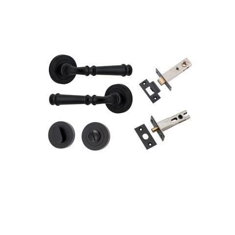 Iver TRA0313KPRIV60 Verona Door Lever Round Rose Privacy Kit MB