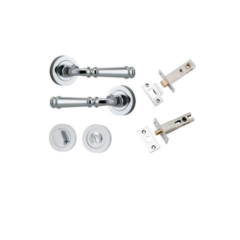 Iver TRA0314KPRIV60 Verona Door Lever Round Rose Privacy Kit PC