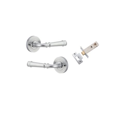 Iver TRA0315KIBPRIV60 Verona Door Lever Round Rose Inbuilt Privacy Kit Bc