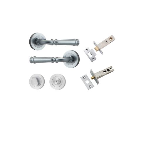 Iver TRA0315KPRIV60 Verona Door Lever Round Rose Privacy Kit Bc