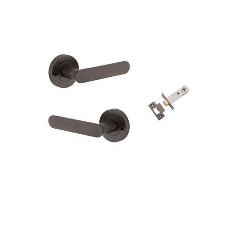 Iver TRA0331KIBPRIV60 Bronte Door Lever Round Rose Inbuilt Privacy Kit SB