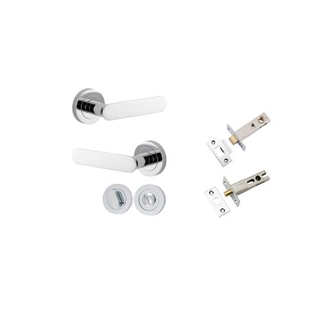 Iver TRA0334KPRIV60 Bronte Door Lever Round Rose Privacy Kit PC