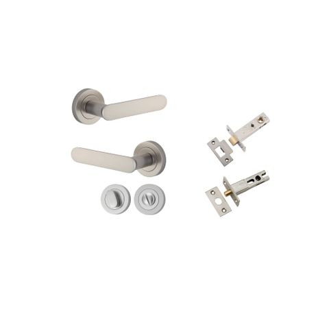 Iver TRA0339KPRIV60 Bronte Door Lever Round Rose Privacy Kit SN