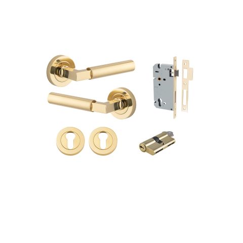 Iver Berlin Round Rose Entrance Lever Kit (Key/Key)