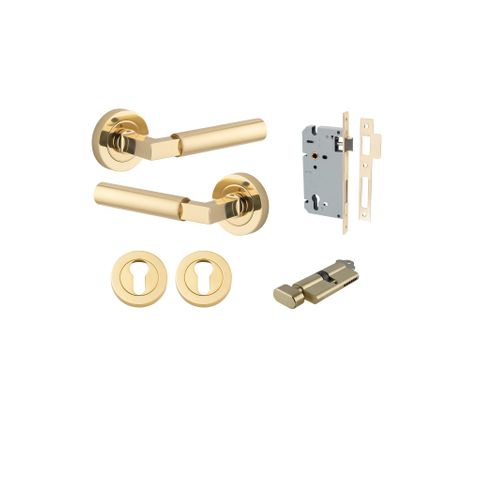 Iver Berlin Round Rose Entrance Lever Kit (Key/Turn)
