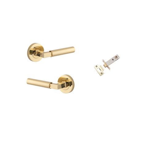 Iver Berlin Round Rose Privacy Lever Kit W/ Latch