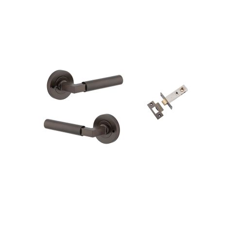 Iver TRA0341KIBPRIV60 Berlin Door Lever Round Rose Inbuilt Privacy Kit SB