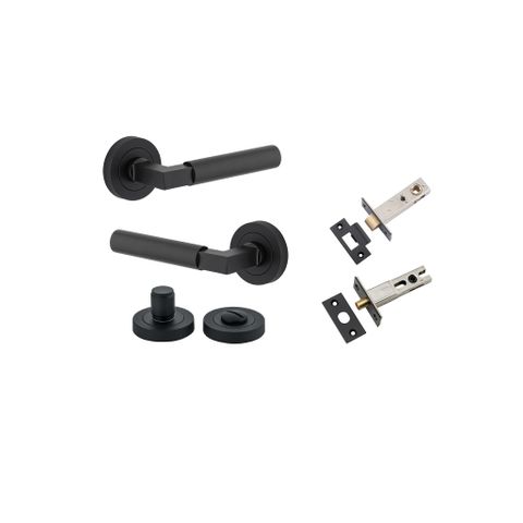 Iver TRA0343KPRIV60 Berlin Door Lever Round Rose Privacy Kit MB