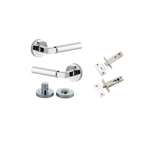 Iver TRA0344KPRIV60 Berlin Door Lever Round Rose Privacy Kit PC