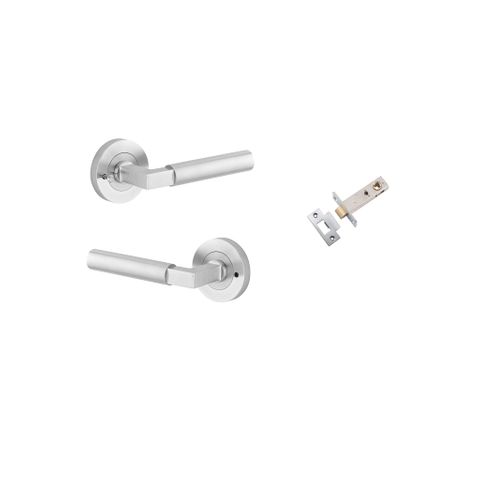 Iver TRA0345KIBPRIV60 Berlin Door Lever Round Rose Inbuilt Privacy Kit Bc