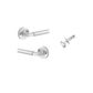 Iver TRA0345KIBPRIV60 Berlin Door Lever Round Rose Inbuilt Privacy Kit Bc