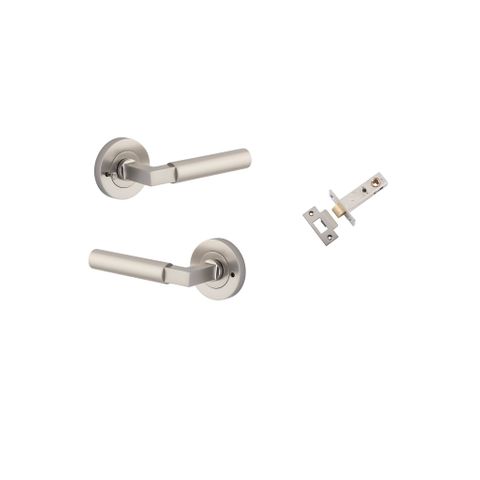 Iver TRA0349KIBPRIV60 Berlin Door Lever Round Rose Inbuilt Privacy Kit SN