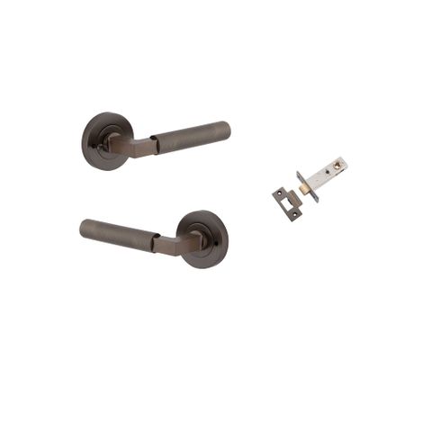 Iver Brunswick Round Rose Privacy Lever Kit W/ Latch