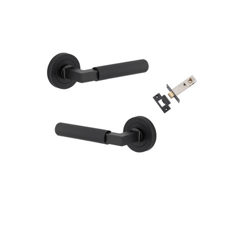 Iver TRA0353KPASS60 Brunswick Door Lever Round Rose Passage Kit MB