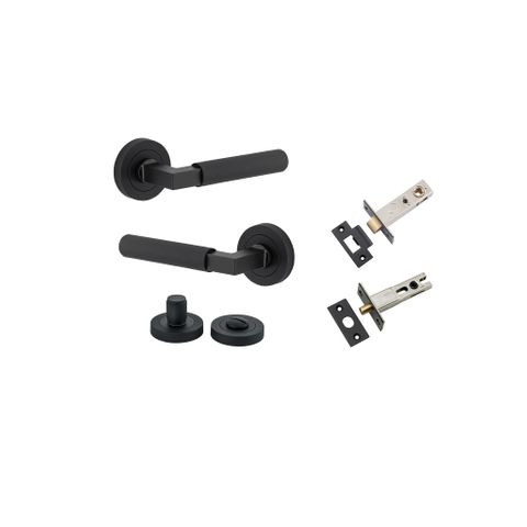 Iver TRA0353KPRIV60 Brunswick Door Lever Round Rose Privacy Kit MB