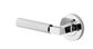 Iver TRA0354KIBPRIV60 Brunswick Door Lever Round Rose Inbuilt Privacy Kit PC