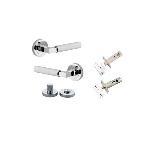 Iver TRA0354KPRIV60 Brunswick Door Lever Round Rose Privacy Kit PC