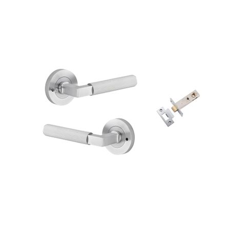 Iver TRA0355KIBPRIV60 Brunswick Door Lever Round Rose Inbuilt Privacy Kit Bc