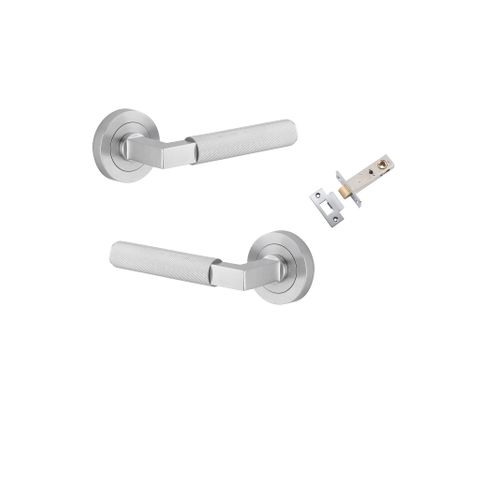 Iver TRA0355KPASS60 Brunswick Door Lever Round Rose Passage Kit Bc