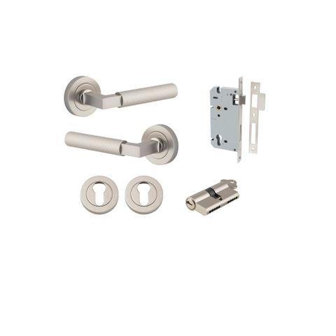 Iver TRA0359KENTR60KK Brunswick Door Lever Round Rose Entry Cyl/Cyl SN