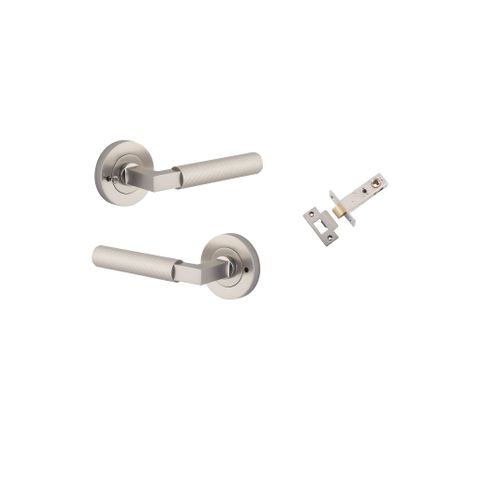 Iver TRA0359KIBPRIV60 Brunswick Door Lever Round Rose Inbuilt Privacy Kit SN