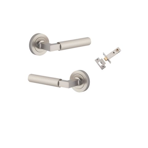 Iver TRA0359KPASS60 Brunswick Door Lever Round Rose Passage Kit SN