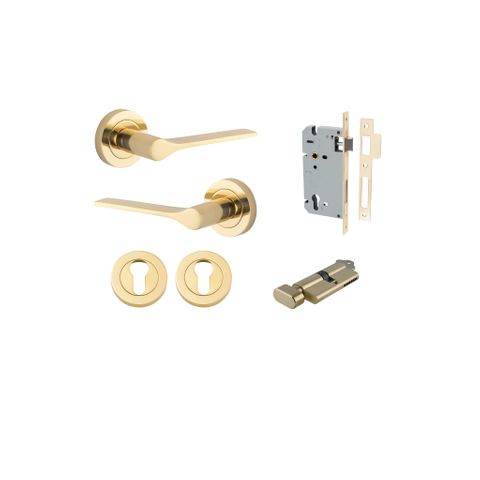 Iver Como Round Rose Entrance Lever Kit (Key/Turn)