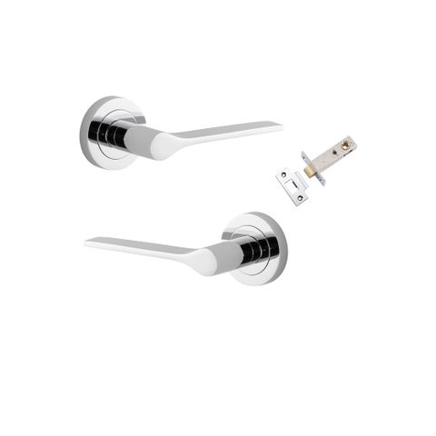 Iver TRA0364KPASS60 Como Door Lever Round Rose Passage Kit PC