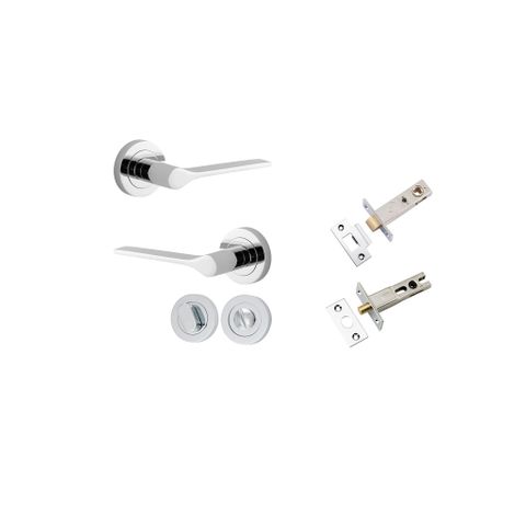 Iver TRA0364KPRIV60 Como Door Lever Round Rose Privacy Kit PC