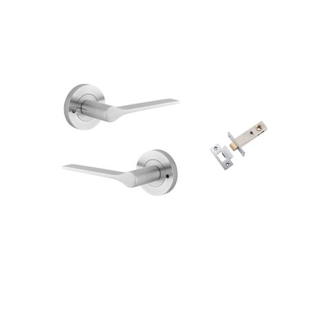 Iver TRA0365KIBPRIV60 Como Door Lever Round Rose Inbuilt Privacy Kit Bc