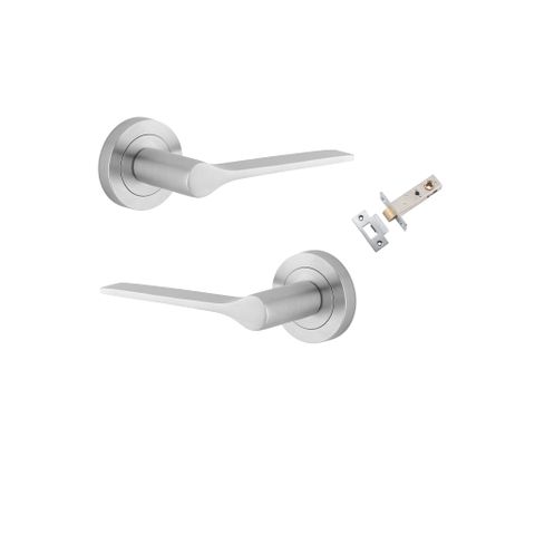 Iver TRA0365KPASS60 Como Door Lever Round Rose Passage Kit Bc