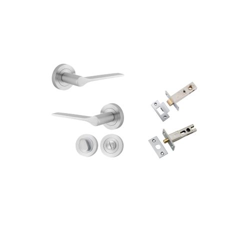 Iver TRA0365KPRIV60 Como Door Lever Round Rose Privacy Kit Bc