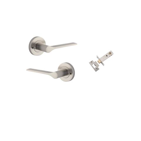 Iver TRA0369KIBPRIV60 Como Door Lever Round Rose Inbuilt Privacy Kit SN