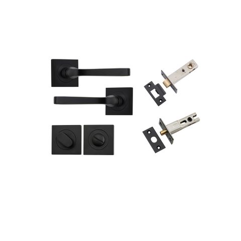Iver TRA0393KPRIV60 Annecy Door Lever Square Rose Privacy Kit MB