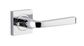 Iver TRA0394KIBPRIV60 Annecy Door Lever Square Rose Inbuilt Privacy Kit PC